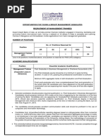 Recruitment of Management Trainees in Exim Bank