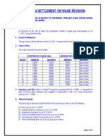 Long Term Settlement On Wage Revision: Page 1 of 5