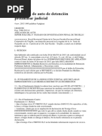 Apelación de Auto de Detención Preliminar Judicial