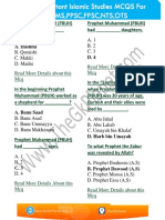 400 Important Islamic Studies MCQS For CSSPMSPPSCFPSCNTSOTS PDF