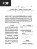 Diseño e Implementación de Un Preamplificador para Sistemas de Resonancia Magnética Nuclear de Bajo Campo Ver. Rev.