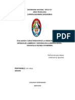 Evaluación y Caracterización de La Unidad de Producción Intensiva de Lombrices y Derivados en La Empresa Biodel, Chacacollo Sacaba Cochabamba