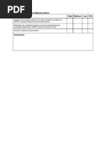 Journal Rubric