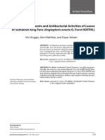 Chemical Constituents and Antibacterial Activities of Leaves of Sumatran King Fern (Angiopteris Evecta G. Forst HOFFM.)