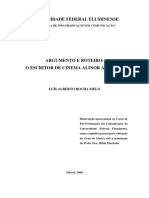 Argumento e Roteiro: O Escritor de Cinema Alinor Azevedo (2006)