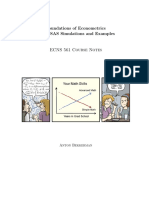 Foundations of Econometrics Using SAS Simulations and Examples