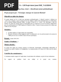 Sujets Projets Tutores 2010-2011