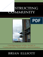 Brian Elliott-Constructing Community - Configurations of The Social in Contemporary Philosophy and Urbanism - Lexington Books (2010) PDF