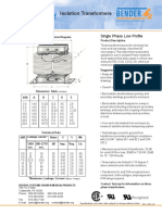 Isolation Transformer Datasheet