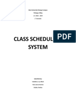 Class Scheduling System and Attendance Monitoring System