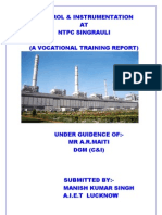 Control & Instrumentation AT NTPC Singrauli (A Vocational Training Report)