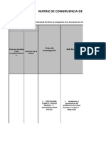 Matriz de Congruencia Proyecto Investigación 18 19