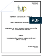 "ECOEDUCACIÓN, PARA UN CAMBIO DE ÉPOCA" (Marco Teórico)