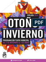 CULTURA - Programación Del Teatro Municipal de Coslada / Otoño-Invierno