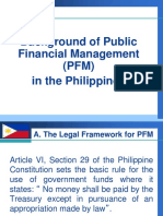 Background of Public Financial Management (PFM) in The Philippines