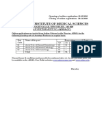 All India Institute of Medical Sciences: Ansari Nagar, New Delhi - 110 029 ADVERTISEMENT NO. 04/2018 - (FC)