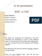 Presentation RISC Vs CISC