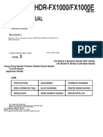 Sony Hdr-fx1000, Fx1000e Service Manual Level 2 Ver 1.2 2009.03 Rev-1 (9-852-622-33)