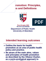 Health Promotion Principles Values