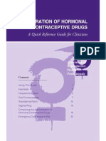 Administration of Hormonal Contraceptive Drugs: A Quick Reference Guide For Clinicians