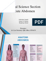 Clinical Science Section Acute Abdomen: Preseptor: Dr. Liza Nursanty, SPB, Mkes, Finacs