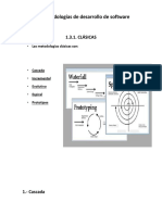 1.3. Metodologías de Desarrollo de Software: 1.3.1. CLÁSICAS