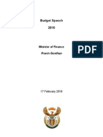 Budget Speech 2010: Minister of Finance