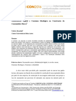 Midiatização Digital e Consumo Ideológico Na Construção Do Consumidor-Marca Por Valéria Brandini