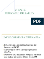 Valores Personal de Salud