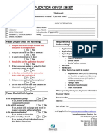 Application Cover Sheet