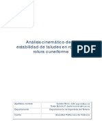 Garzón Torrijo - Análisis Cinemático de La Estabilidad de Taludes en Roca Por Rotura Cuneiforme