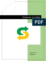 Study On Subway India