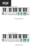 Desenho de Acordes Teclado - Todas As Tétrades