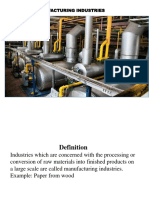 Grade X: Manufacturing Industries