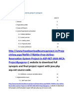 Airline Reservation System Synopsis