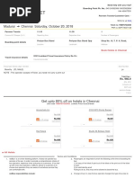 Madurai - Chenai Ticket