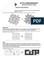 Sixth Anniversary: Instruction Booklet Crossudoku