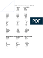 Countable and Uncountable Nouns and Vocabulary y Page 16,84, 121 Ingles Español Pronunciacion