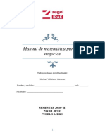 Manual de Matemática para Los Negocios - 2018 - II