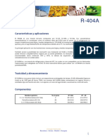 Ficha Tecnica R404A GAS ECOLOGICO