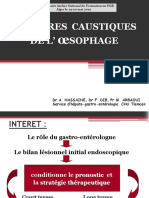 Brûlures Caustiques de L' Sophage: XIII Séminaire Atelier National de Formation en HGE Alger Le 19-20 Mai 2010