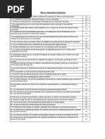 Cuestionario de La Lectura Etica y Derechos Humanos