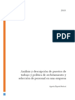 ESPAÑA - Análisis y Descripción de Puestos de Trabajo y Política de Reclutamiento y Selección de PDF