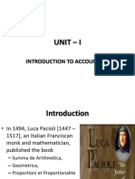 Unit - I: Introduction To Accounting