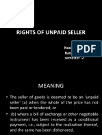 Rights of Unpaid Seller