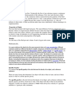 What Is A Fluid?: Mass Concentration Dimensionless Relative Density Specific Gravity