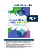 Communication Skills For OSCEs Marking Scheme