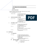 Irrigation Engineering Formulae