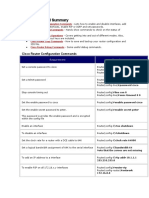 Cisco Command Summary: Cisco Router Configuration Commands