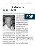 Giovanni Maciocia 1945 - 2018